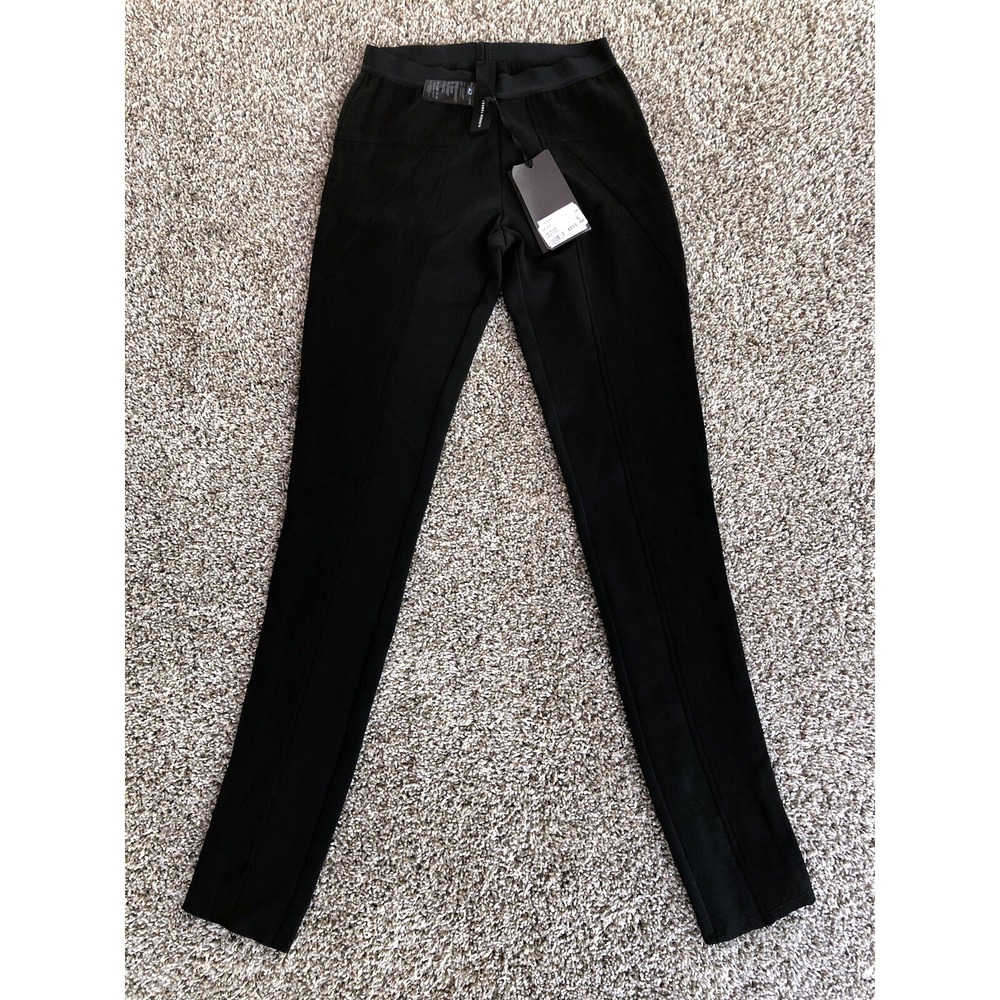 Isabel Benenato Wool Blend Leggings Womens Size 8 US / 42  Black Skinny Leg $555